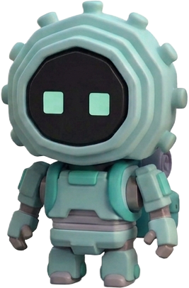 teal virus character